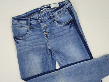 legginsy damskie marszczone: Denim, Jeans for women, size XL (EU 42)