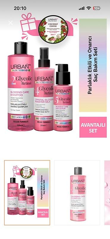 optik eynək cərcivələri: Urban Care Glycolic + Retinol Parlaqlıq Effektli və Onarıcı Saç Baxım — 1