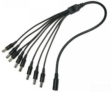 Kablovi i adapteri za kamere: DC razvodni kabl 1 na 8 (Y splitter) - Ulaz: 1x DC ženski konektor — 2