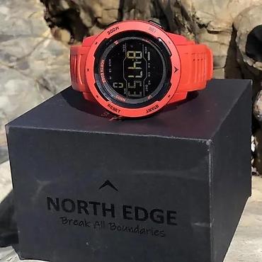 Ručni satovi: NORTH EDGE MARS - 44mm - Crvena OPIS: Funkcije: Kalendar Alarm — 2