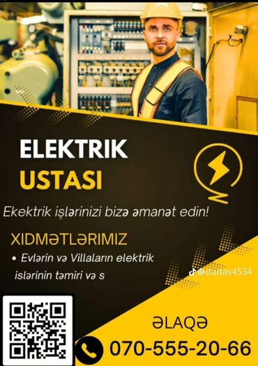 üsten cıxma şiferlər: Eliktirik işlərnin görülməsi