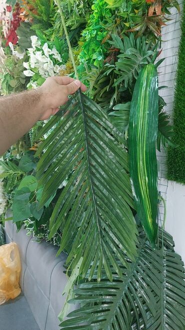 Süni güllər: Süni asma yaşıl bitki bəzəyi - Material: yüksək keyfiyyətli plastik — 43