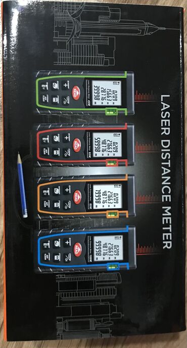 Рулетки и дальномеры: Лазерные измерители длины Рулетка с уровнем SNDWAY 40 метров - 3000 — 14