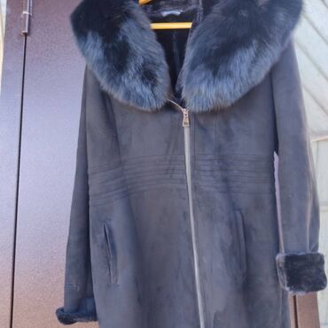 длинный пиджак: Шуба, Длинная модель, 5XL (EU 50)