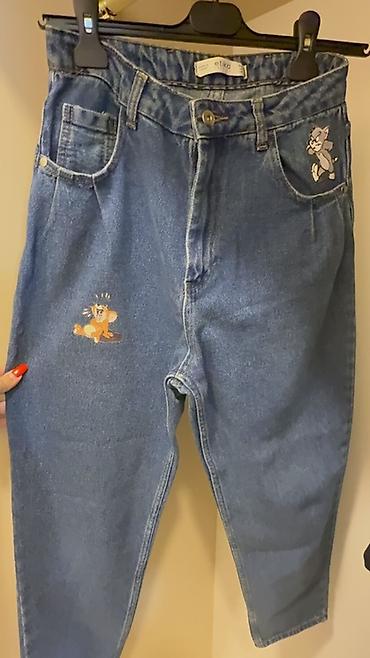 Aksesuarlar: Etika Fashion brendinin mavi rəngli denim şalvarı. Klassik beşcib — 1