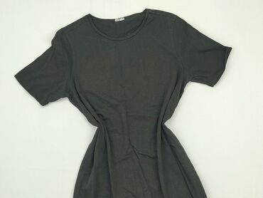 czarne bluzki koronkowe ze stójką: Tunika, S, stan - Dobry