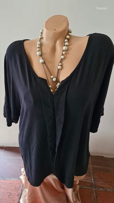 ženska crna košulja: 2XL (EU 44), Cotton, Single-colored, color - Black