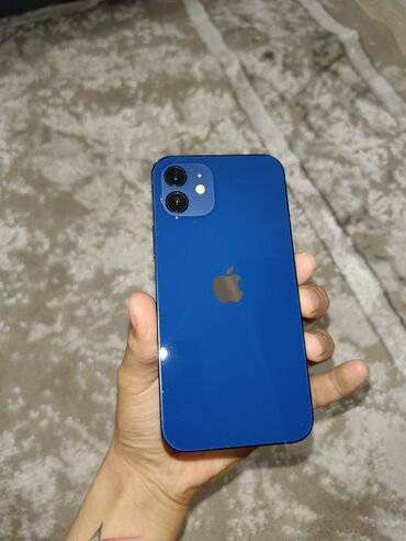 iphone 12 цена бишкек: IPhone 12, Колдонулган, 64 ГБ, Pacific Blue, Заряддоочу түзүлүш, Каптама, Кабель, 92 %