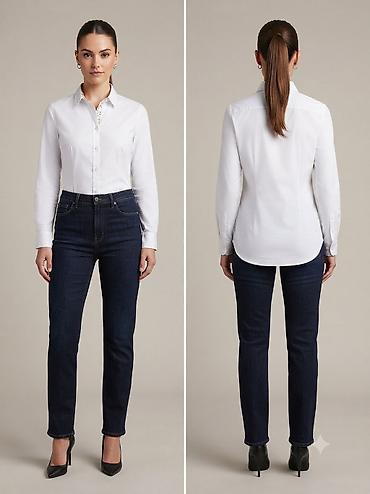 replike satova: Pamucna bela košulja unisex, veličina M, dužina rukava 64 cm, dužina — 1