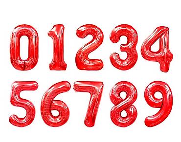 Воздушные шары и принадлежности: Фольгированные шары-цифры для оформления праздника ОПТОМ 50 СОМ В — 8