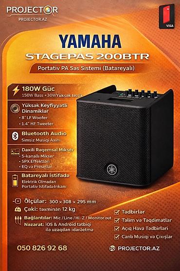 audio mikser: Yeni Yamaha Kolonka, Növ - Portativ, rəng - Qara — 1