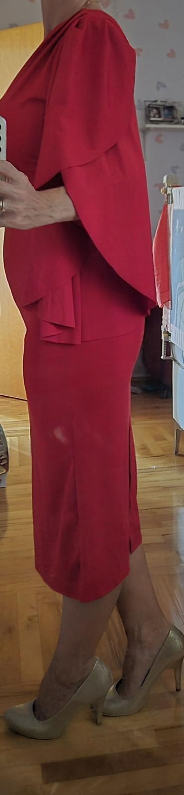 fiorelli torba: Elegantna haljina u jarko crvenoj boji - Kroj: asimetrična, na jedno — 2