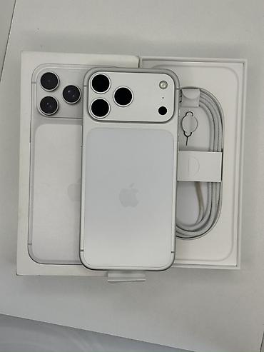 IPhone 17 Pro Max, Б/у, 512 ГБ, Серебристый, Кабель, Коробка, 94 %