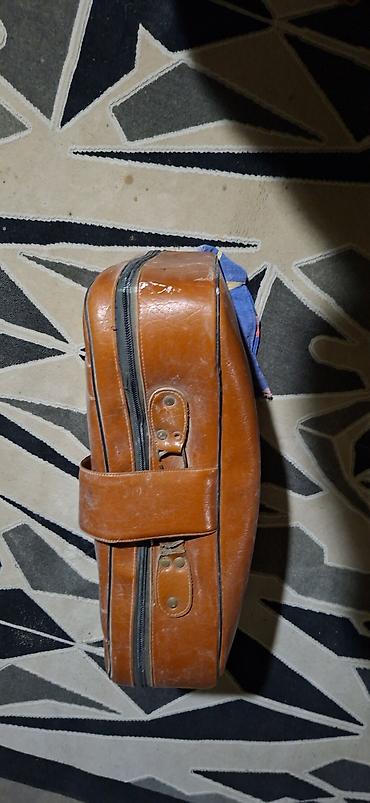 camadan satışı: Məhsul: Retro üslubda böyük ölçülü səfər çantası - Material: qəhvəyi — 3