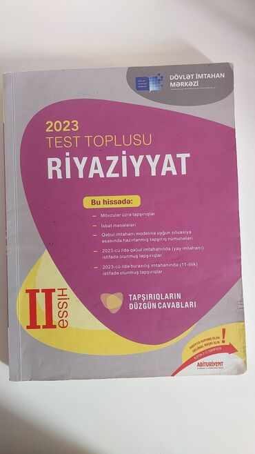 Testlər: Riyaziyyat Testlər 11-ci sinif, 2-ci hissə, 2023 il