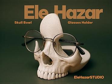 Декор и интерьер: Подставка-органайзер Ele Hazar «Skull Bowl + Glasses Holder» - — 1