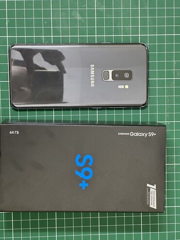 samsun s9: Samsung Galaxy S9 Plus, Б/у, 64 ГБ, цвет - Серебристый, 2 SIM