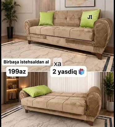 Çevrilə bilən yumşaq divan – J1 modeli - 3-oturacaqlı, rahat oturma
