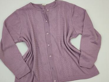 liliowe bluzki damskie: Kardigan, L, stan - Dobry