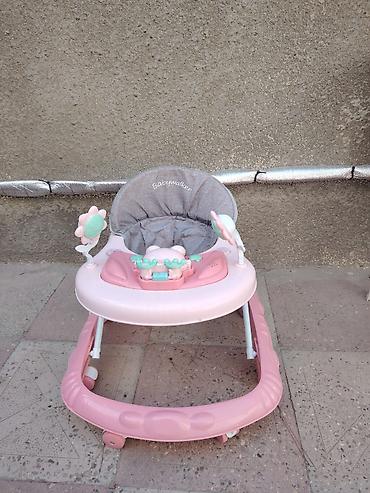 baş ortusu: Uşaq gəzdirəcəyi (Babywalker) — çəhrayı rəngli model - Rahat, yumşaq — 2