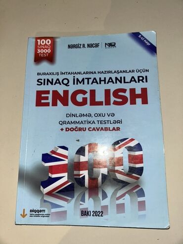 Testlər: Məhsul: “Sinaq İmtahanları – English” hazırlıq kitabı (5-ci nəşr)