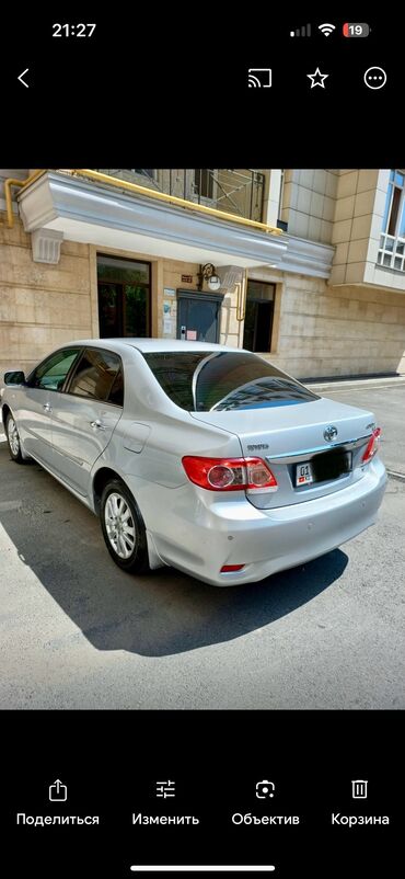 Toyota: Toyota Corolla: 2011 г., 1.8 л, Автомат, Бензин, Седан