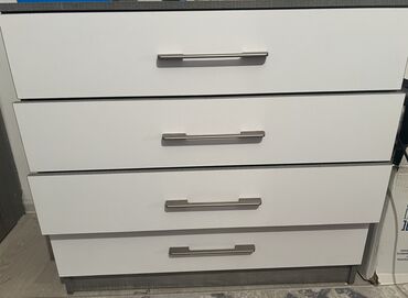 комод с зеркалом для спальни: Комод для одежды, Без зеркала, цвет - Белый