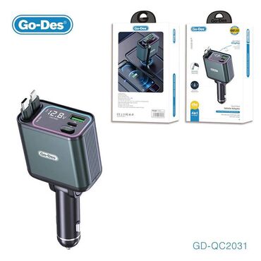 Şin və təkərlər: Avtomobil Şarj Adapteri 65W Go-Des GD-QC2031 Yüksək güclü enerji