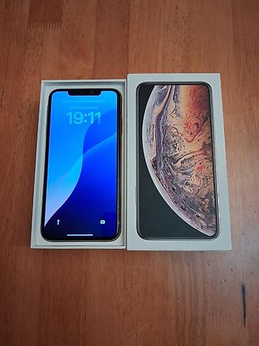 electronics iphone: IPhone Xs Max, 64 GB, Qızılı, Sənədlərlə, Barmaq izi, Face ID — 2