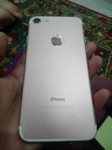 12 про макс цена бишкек бу: IPhone 7, Колдонулган, 128 ГБ, Заряддоочу түзүлүш, Каптама, 100 %