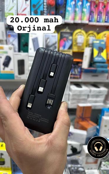 iphone ucun ekran sekilleri: 20.000 mAh daşınan enerji bankı – orijinal Xüsusiyyətlər: - Yüksək — 1