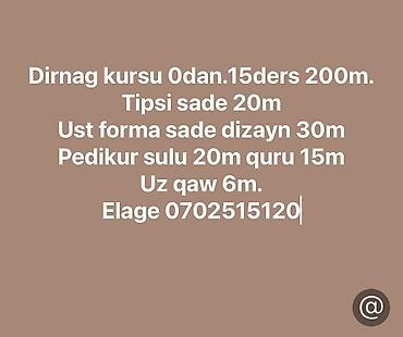 tipsi nedir: Telebe dirnag kursu 0dan tam kurs 200m.pedikur olsa 250m. Tipsi ust — 1