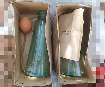 Tibbi avadanlıq: Bobrov aparatı – 1000 ml - Həcm: 1000 ml (şüşə üzərində mm/ ml şkala — 2