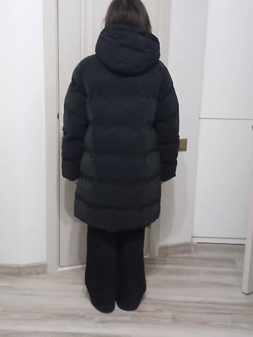 zara 40: Пуховик, По колено, С капюшоном, L — 3