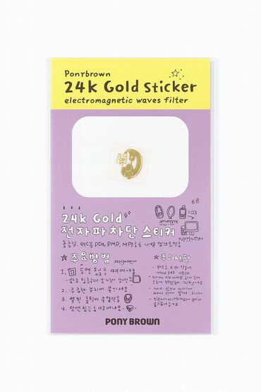 наклейки для машин: Наклейка - Фильтр электромагнитных волн Ponybrown 24k Gold Sticker