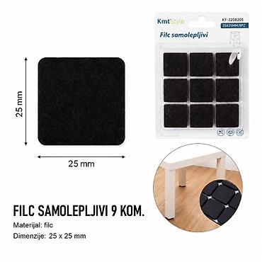 KMT Filcani kvadratni zaštita za noge stola 2208205 Samolepljivi filc