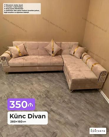Ev və bağ: Künc divan – 260×160 sm Xüsusiyyətlər: - Mexanizm: açılan, bazalı - — 1