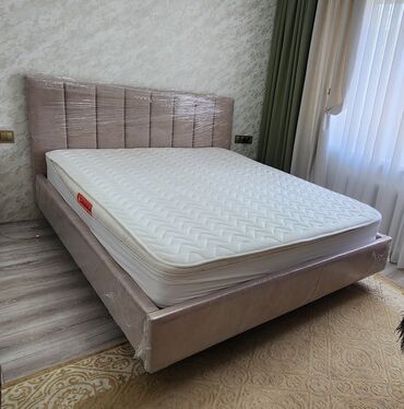 2 х спальная кровать: Эки кишилик керебет, Жаңы, Without a mattress, Темир, узуну - 200 см