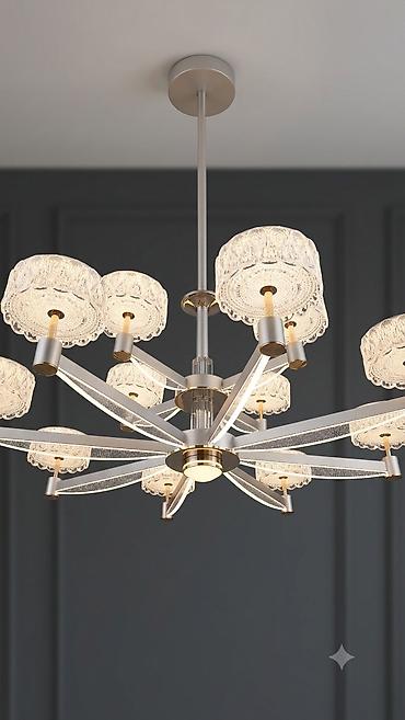 smart light: Потолочная люстра современного дизайна - Тип: подвесная многолучевая — 1