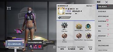 PUBG Mobile hesabı – zəngin skin və rütbə tarixi - UID: 51953990144