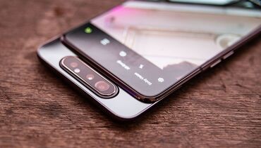 samsung 8: Samsung Galaxy A80, 128 ГБ, цвет - Черный, Гарантия, Сенсорный, Отпечаток пальца