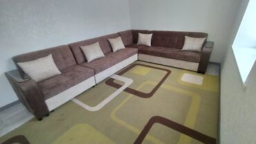 мягкая мебель угловой диван: Угловой диван, цвет - Коричневый, Новый