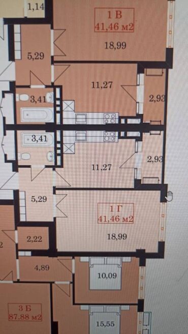 купить квартиру в строящемся доме: 1 комната, 41 м², Элитка, 12 этаж, ПСО (под самоотделку)