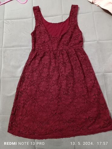 Dresses: S (EU 36), M (EU 38), color - Burgundy, Other style, With the straps