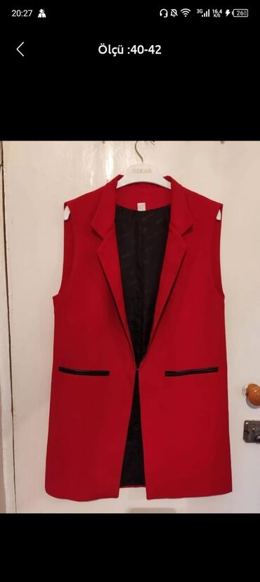 oğlan uşaqları üçün paltarlar: Jilet XL (EU 42), rəng - Qırmızı