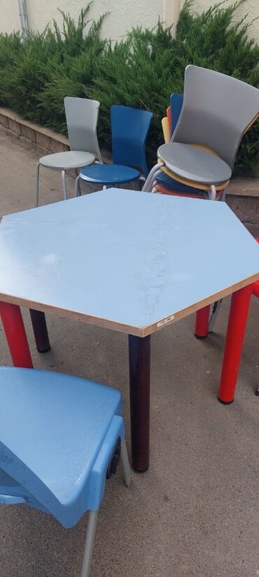 Bağ və bostan üçün digər məhsullar: Stol uşaq bagçası üçün möhkəm tək 50. M 6 stullar 120 m dəst tək — 5