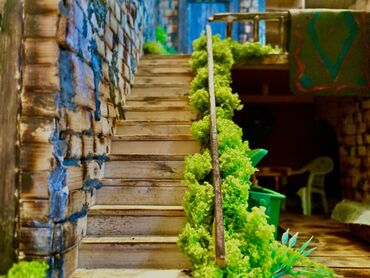 Digər ev dekoru: Əl işi miniatür ev modelləri. Bu modellər taxta və digər təbii — 7