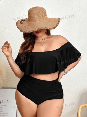 cupshe kupaci iskustva: 5XL (EU 50), Lycra, Single-colored, color - Black