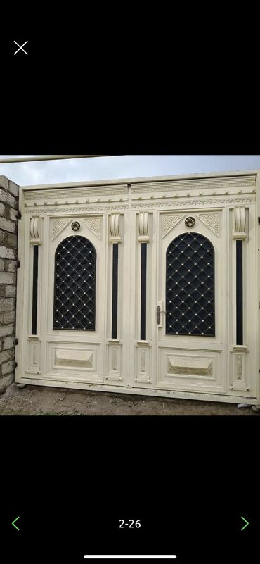 Həyət darvazaları: Yeni Həyət darvazası, 3 m, Mexaniki, Qapı ilə, rəng - Ağ, Kredit yoxdur, Ödənişli quraşdırma, Ödənişli çatdırılma, Rayonlara çatdırılma — 14