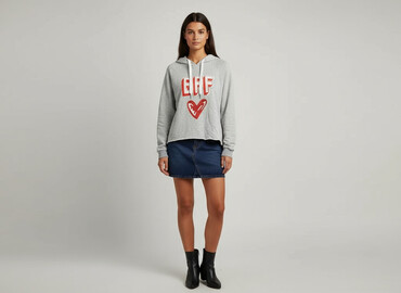 sweter oversize: Bluza z kapturem damska, rozmiar S